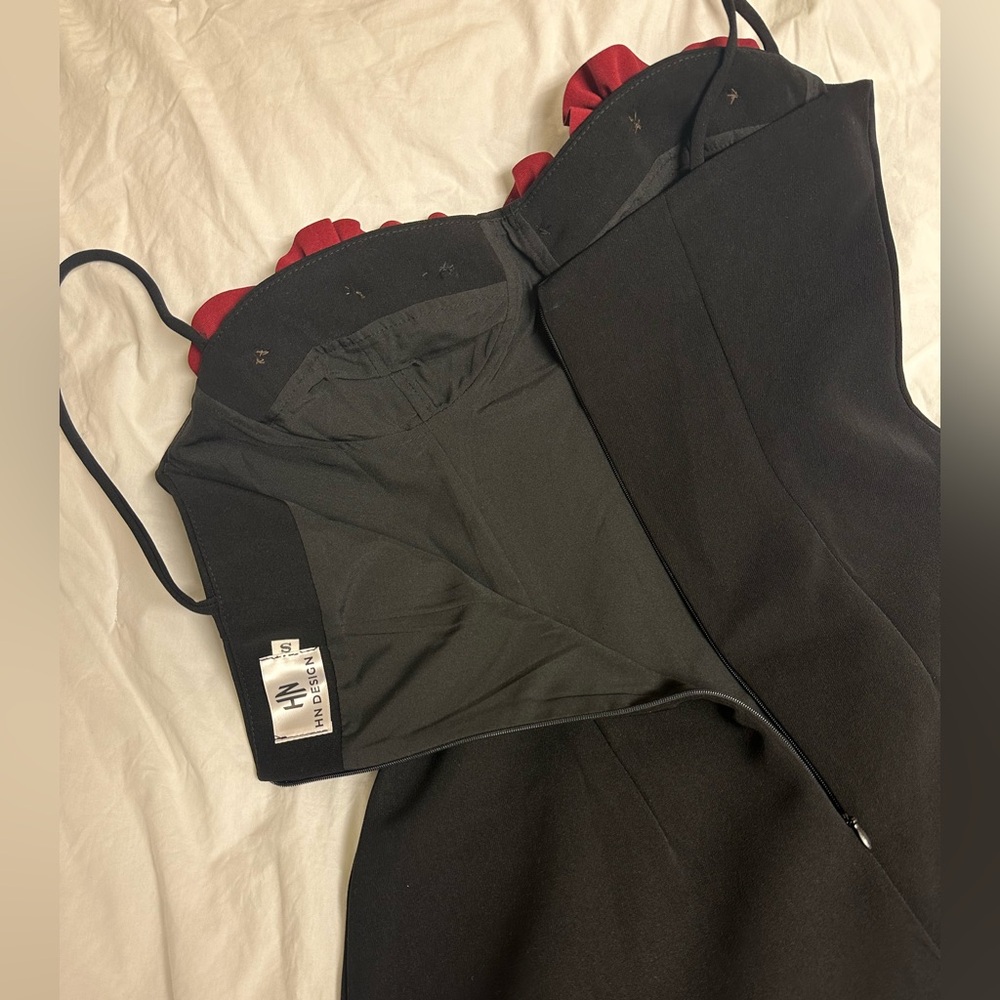 Black Dress with Red Roses - Picture 3 of 6